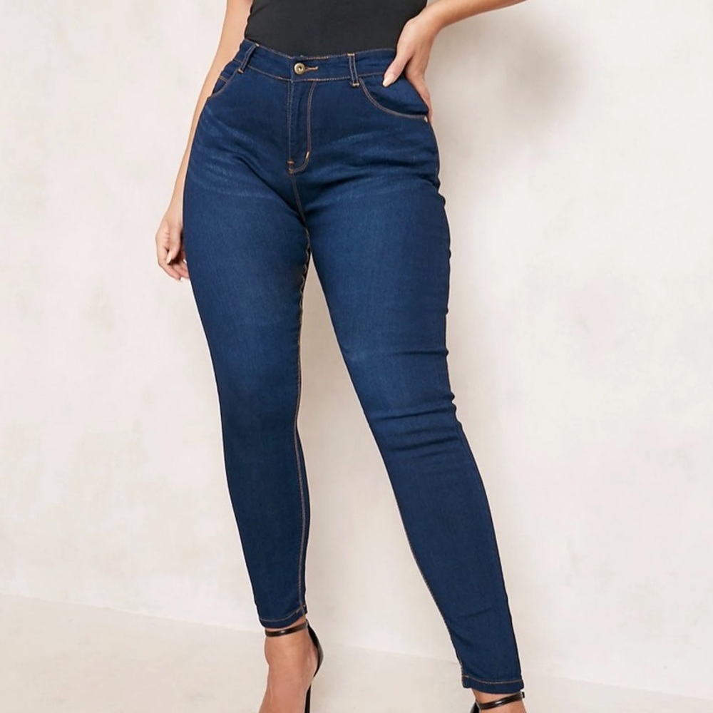 Boohoo Plus-High Rise 5 Pocket Skinny Jeans Plus size